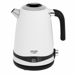 JUNG JUNG Wasserkocher ADLER AD1295W Wasserkocher mit Temperatureinstellung Digital Kettle, 1.7 l, 2200 W, Edelstahl LCD Display 360° Basis, Wasserkessel Wasser kochen Kettle  Чайник JUNG Чайник ADLER AD1295W с регулировкой температуры, цифровой чайник, 1
