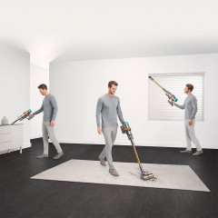 DYSON DYSON Akku-Hand-und Stielstaubsauger Dyson V15 Detect Absolute, 660 W, 2 Bodendusen und 2 weitere Zubehorteile  Беспроводной ручной пылесос DYSON Dyson V15 Detect Absolute, 660 Вт, 2 насадки для пола и 2 других аксессуара