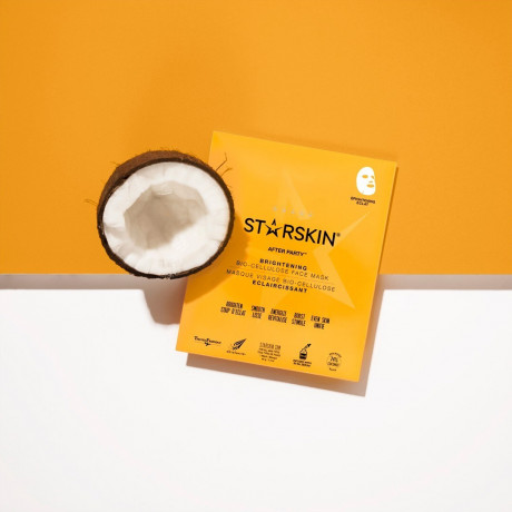 STARSKIN After Party™ Coconut Bio-Cellulose Brightening Face Mask  After Party™ Кокосовая биоцеллюлозная осветляющая маска для лица