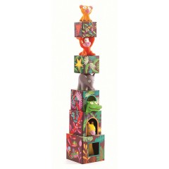 DJECO Stapelturm Maxi Topanijungle Штабелируемая башня Maxi Topanijungle