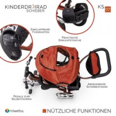 Miweba Kinderwagen Buggy Dreirad KS07 Schieber Трехколесная коляска KS07 слайдер
