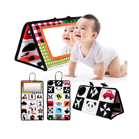 Vetaka Stoffbuch mit Spiegel fur Kinder Тканевая книга с зеркалом для детей