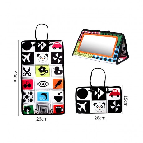 Vetaka Stoffbuch mit Spiegel fur Kinder Тканевая книга с зеркалом для детей