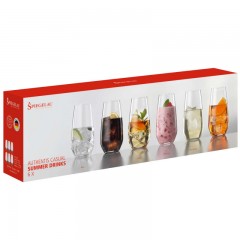 Spiegelau Spiegelau Authentis Casual Universalbecher - Summerdrinks 6er Glas Set 550 ml Универсальная чашка Spiegelau Authentis Casual - набор для летних напитков из 6 стаканов 550 мл