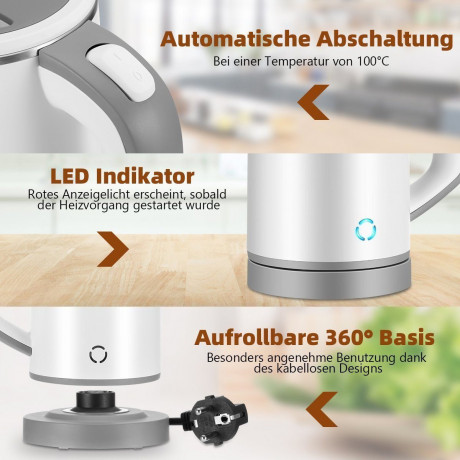 autolock autolock Wasserkocher Wasserkocher 0,8 L Fassungsvermogen, 360° Pirouettenbasis, 600watts  чайник с автоблокировкой, емкость 0,8 л, поворотное основание на 360°, 600 Вт.