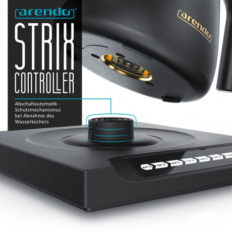 Arendo Arendo Wasserkocher, 0,5 l, 1000 W, Temperatureinstellung 40° bis 100°, Warmhaltefunktion, 360° Basis  Чайник Arendo, 0,5 л, 1000 Вт, регулировка температуры от 40° до 100°, функция поддержания тепла, основание 360°