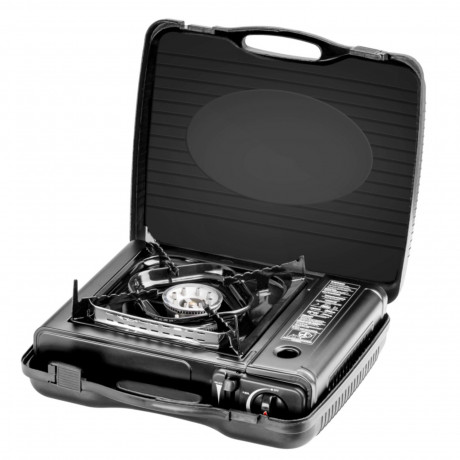 Mianova Mianova Gaskocher 1 Flammig Campingkocher Grillplatte LPG Anschluss, Outdoor BBQ Barbecue Grill Gas Camping Herd Kocher Tischgrill Notfall Campingherd Notfallkocher Gaskocher  Газовая плита Mianova, 1 пламя, походная плита, гриль, подключение сжиж