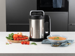 PRINCESS PRINCESS Multikocher, 1000 W, Digitaler Suppenkocher Standmixer Smoothiemaker Thermokocher Edelstahl  Мультиварка PRINCESS, 1000 Вт, цифровая суповарка, миксер, смузи, термоварка, нержавеющая сталь