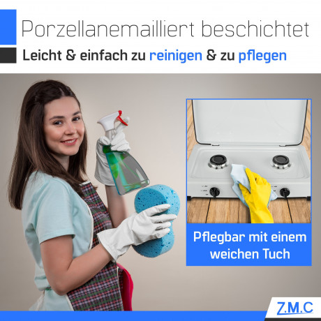 ZMC ZMC Gaskocher Tragbarer Gaskocher Campingkocher 2-flammig inkl. Schlauch und Regler, 2,2 kW 50 mBar Outdoor Gasherd Kochfeld Herd Propangas Tischkocher  Газовая плита ZMC, переносная газовая плита, походная плита, 2 пламени, включая шланг и регулятор,