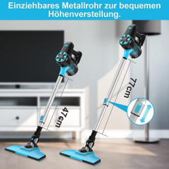 YISORA YISORA Akku-Hand-und Stielstaubsauger, 150,00 W, Beutellos, Ultraleichter 3 in1 Staubsauger Kabellos Wandhalterung 40 Min Laufzeit  Беспроводной ручной и стержневой пылесос YISORA, 150,00 Вт, без мешка, сверхлегкий пылесос 3-в-1, беспроводное насте