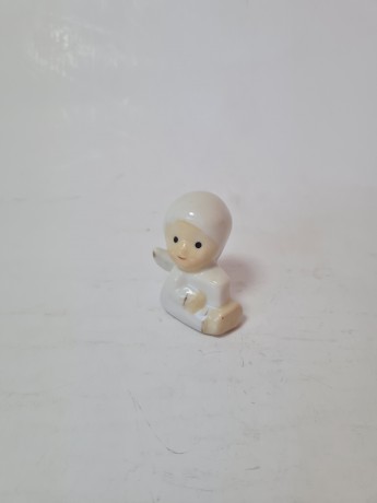 Weibe Porzellan Taiwan Фигурка ангела хранителя "Младенец с двумя маленькими крыльями", 4см x 5см, Тайвань, 1960-70гг.