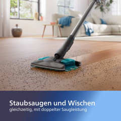 Philips Philips Nass-Trocken-Akkusauger XC8055/01 Aqua Plus 8000 Series, 56,7 W, beutellos, mit PrecisionPower Smart-Duse, bis zu 80 Minuten Laufzeit  Беспроводной пылесос Philips для влажной и сухой уборки XC8055/01 Aqua Plus 8000 Series, 56,7 Вт, без ме
