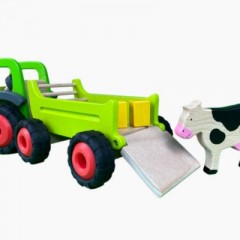 goki Traktor mit Kuh Anhanger Трактор с прицепом для коров