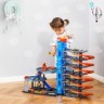 HOMCOM Kinder Parkhaus mit Rennbahn und Zubehor Детская автостоянка с ипподромом и аксессуарами