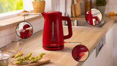 BOSCH BOSCH Wasserkocher MyMoment TWK3M124, 1,7 l, 2400 W, Abschaltautomatik, Tassenanzeige, beidseitige Wasserstandsanzeige  Чайник BOSCH MyMoment TWK3M124, 1,7 л, 2400 Вт, автоматическое отключение, дисплей чашки, индикатор уровня воды с обеих сторон