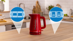 BOSCH BOSCH Wasserkocher MyMoment TWK3M124, 1,7 l, 2400 W, Abschaltautomatik, Tassenanzeige, beidseitige Wasserstandsanzeige  Чайник BOSCH MyMoment TWK3M124, 1,7 л, 2400 Вт, автоматическое отключение, дисплей чашки, индикатор уровня воды с обеих сторон