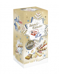 Ferrero Kinder &amp; Co. White Adventskalender 2024 Адвент-календарь Белый, 24 сладких сюрприза, 263 грамма