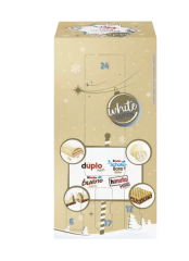 Ferrero Kinder &amp; Co. White Adventskalender 2024 Адвент-календарь Белый, 24 сладких сюрприза, 263 грамма
