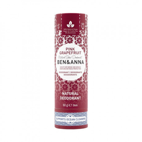 Ben  Anna Natural Deodorant Stick Pink Grapefruit  Натуральный дезодорант-стик Розовый грейпфрут