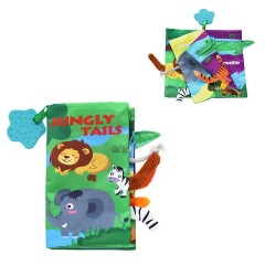 kikka boo Stoffbuch 3D Tierschwanze Тканевая книга 3D хвосты животных