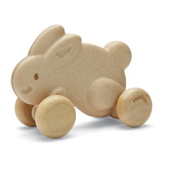 PLANTOYS Active Play Hase auf Radern weiss Schiebespielzeug Белая игрушка Кролик на колесах Active Play
