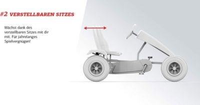 BERG Elektrisch Go-Kart mit XXL-Rahmen Fendt Grun ab 6 Jahren Электрический картинг с рамой XXL Fendt Green от 6 лет