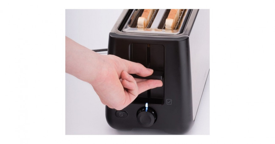 Cloer Cloer King-Size-Toaster 3569 edelstahl/schwarz, 1.000 Watt, fur 2 XXL-Toastscheiben edelstahl/schwarz Тостер Cloer king-size 3569 нержавеющая сталь/черный, 1000 Вт, на 2 тоста размера XXL