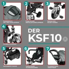 Miweba Kinderwagen Buggy Dreirad KSF10 Schieber Трехколесная коляска-коляска KSF10 Slider