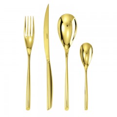 Sambonet Sambonet Bamboo - Edelstahl / PVP Gold Besteckset 24-tlg. Vollheft / Monoblock Sambonet Bamboo - набор столовых приборов из нержавеющей стали/золота из ПВП, 24 предм. Полный буклет/моноблок