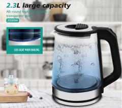 Cheffinger Cheffinger Wasserkocher Glas Edelstahl Wasserkocher 2000W mit LED-Beleuchtung Teekocher, 2.3 l, 2000 W  Чайник Cheffinger стеклянный чайник из нержавеющей стали 2000Вт со светодиодной подсветкой, заварочный чайник, 2,3 л, 2000 Вт