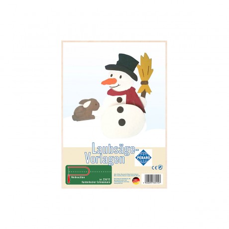 Pebaro Laubsagevorlage Kantenhocker Schneemann Снеговик с изображением листвы