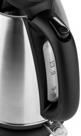 Hyundai Hyundai Wasserkocher VK302, 1,7 l, 2200 W, Edelstahl, Doppelsicherheitssystem, transparenter Deckel Чайник Hyundai VK302, 1,7л, 2200Вт, нержавеющая сталь, двойная система безопасности, прозрачная крышка