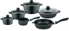 Elo Elo Aluguss Topfset 6-tlg. BLACK CAST schwarz Набор кастрюль Elo из литого алюминия, 6 предметов. ЧЕРНЫЙ ЛИСТ