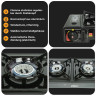 ZMC ZMC Gaskocher Doppel Kartuschenkocher 2 flammig Geeignet fur Camping Outdoor,Wandern, (automatische Piezo-Zundung Warmeleistung: 2,3KW, Automatische Piezo-Zundung), Gaskocher Campingkocher Herd Gasherd Ofen Butan Gas Kochfeld Indoor  Газовая плита ZMC
