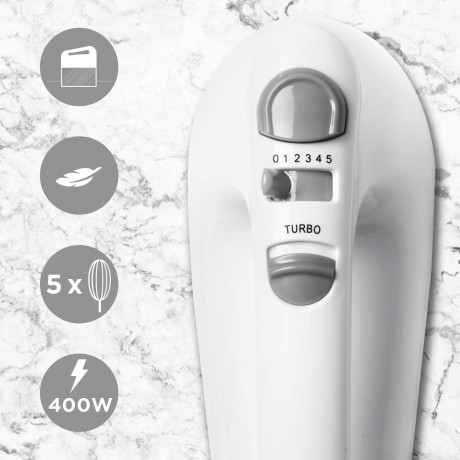 Duronic Duronic Handmixer, HM4 W elektrischer Handmixer, 400 Watt, Aufbewahrungsbox  Ручной миксер Duronic, электрический ручной миксер HM4 W, 400 Вт, ящик для хранения