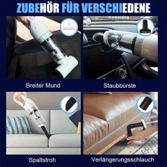MOUTEN MOUTEN Akku-Handstaubsauger Kabelloser, wiederaufladbarer tragbarer Handstaubsauger mit 9000 PA, Geeignet fur Autos, Wohnungen und Buros Schwarz Беспроводной ручной пылесос MOUTEN Беспроводной перезаряжаемый портативный ручной пылесос с 9000PA, под