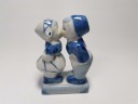 Delft Делфтский фарфор Коллекционная статуэтка "Целующиеся мальчик и девочка", 10см х 6см х 4см
