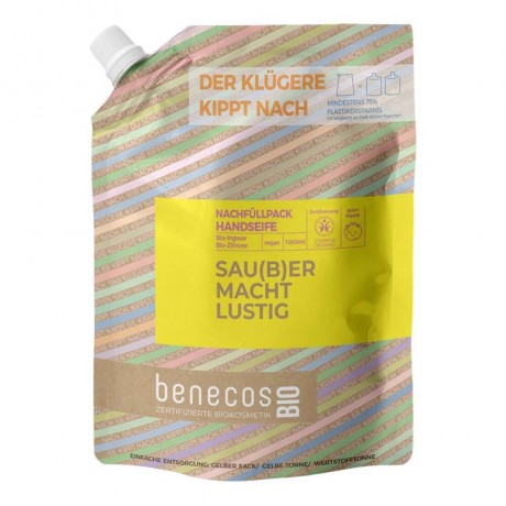 benecos Ingwer Zitrone Handseife Refill  Ginger Lemon запасное мыло для рук