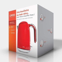 LIVOO LIVOO Wasserkocher DOD180R rot, 2200 W  Чайник LIVOO DOD180R красный, 2200 Вт