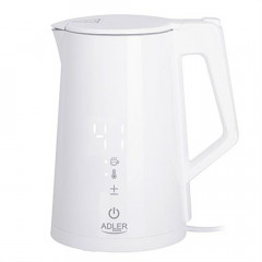 Adler Adler Wasserkocher AD 1345 weiss, 1,7 Liter, Edelstahl, Temperatureinstellung, Temperaturanzeige  Чайник Adler AD 1345 белый, 1,7 л, нержавеющая сталь, регулировка температуры, отображение температуры