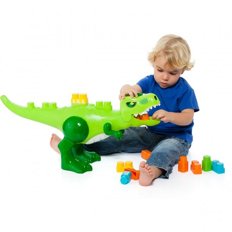 Molto Lustiger Dino mit 30 Bausteinen und Sound Забавный динозавр с 30 строительными блоками и звуком