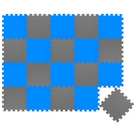 LittleTom Puzzlematte Uni Grau Dunkelblau 20 Teile Коврик-пазл Uni Grey Dark Blue 20 деталей