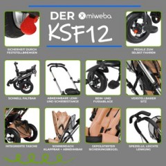 Miweba Kinderwagen Buggy Dreirad KSF12 Schieber Трехколесная коляска KSF12 Slider