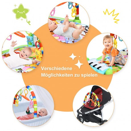 COSTWAY® Spieldecke mit kleinen Klavier  Spielbogen Игровой коврик с небольшой аркой для игры на фортепиано