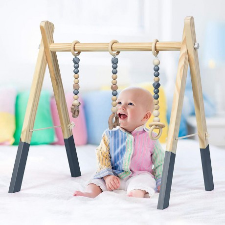 COSTWAY® Spielbogen mit 3 abnehmbaren Kinderspielzeugen Игровая арка с 3 съемными детскими игрушками