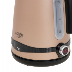 JUNG JUNG Wasserkocher ADLER AD1295G Wasserkocher mit Temperatureinstellung Digital Kettle, 1.7 l, 2200 W, Edelstahl LCD Display 360° Basis, Wasserkessel Wasser kochen Kettle  Чайник JUNG Чайник ADLER AD1295G с регулировкой температуры, цифровой чайник, 1