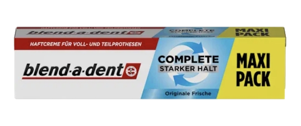 blend-a-dent Haftcreme Complete Original, 70 g х 3stk, Крем для фиксации зубных протезов Complete Original, освежающий вкус, 70 г  x 3 штуки
