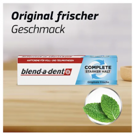 blend-a-dent Haftcreme Complete Original, 70 g х 3stk, Крем для фиксации зубных протезов Complete Original, освежающий вкус, 70 г  x 3 штуки