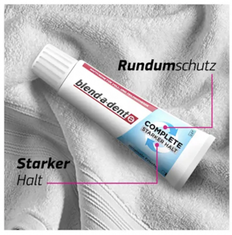 blend-a-dent Haftcreme Complete Original, 70 g х 3stk, Крем для фиксации зубных протезов Complete Original, освежающий вкус, 70 г  x 3 штуки