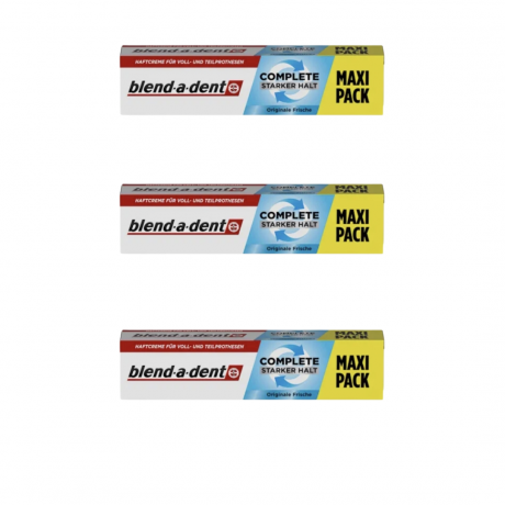blend-a-dent Haftcreme Complete Original, 70 g х 3stk, Крем для фиксации зубных протезов Complete Original, освежающий вкус, 70 г  x 3 штуки